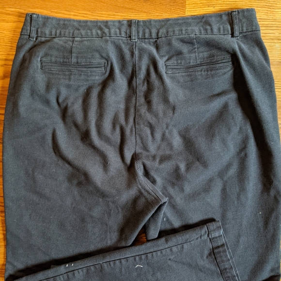 Gloria Vanderbilt Dark Gray Micro Tweed Straight Leg Pan, Size 16 - Picture 2 of 4